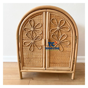 Meuble en rotin artisanal le plus vendu avec conception de tissage en osier Table d'appoint de rangement parfaite pour la décoration de la maison et de l'hôtel - Product Image 1