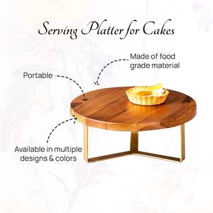 Soporte de pastel de madera de lujo de fabricación india para eventos, exhibición minorista y Decoración de cocina disponible a un precio asequible - Product Image 4