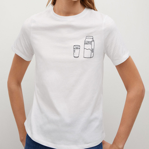 เสื้อยืดผู้หญิงแบบเรียบ ผ้าฝ้าย 100% 180gsm สั่งทำได้ พิมพ์โลโก้ได้ ขายส่ง - Product Image 2