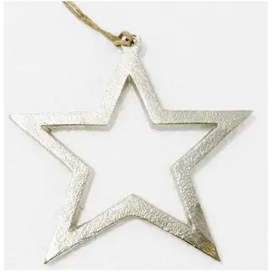 Hängender Stern des Aluminiumguss-Netz designs in Nickel-fertigen dekorativen Weihnachts-hängenden Verzierungen für Weihnachts dekoration