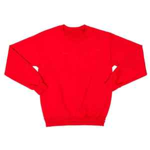 Personalizable Plain Red Pullover Sudadera Cuello redondo Invierno Fleece con Puff Impresión Diseño forrado - Product Image 1
