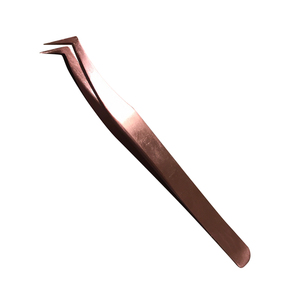 Pinzas de pestañas de acero inoxidable con etiqueta privada personalizadas profesionales para extensiones de pestañas volúmenes fibras pestañas puntiagudas belleza - Product Image 1