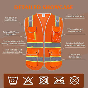 Nouveau gilet de sécurité en polyester pour vêtements de travail personnalisé gilet de sécurité extérieur personnalisé travailleur sport - Product Image 3