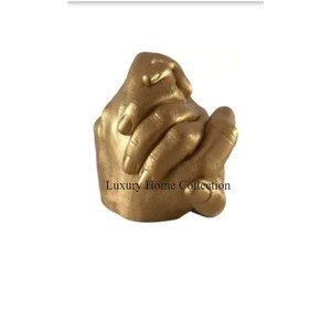 Decorative Home Accent Sculpture and <b>Object</b> Designer Fancy Look Tabletop and Home Decorative Sculpture Gold Color Leaf Shape - Product Image 5