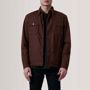 Chaquetas de lona informales para hombre, chaqueta de invierno duradera para exteriores sin capucha, ropa de trabajo de algodón, abrigo para uso diario - Product Image 1