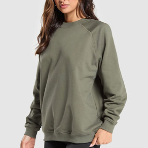 Sweat-shirt brodé personnalisé surdimensionné pour femmes pull à col rond en coton polaire décontracté coupe ample Style Streetwear - Product Image 4