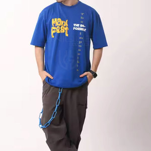 T-shirt imprimé bouffant en coton polyester pour hommes T-shirt de style unique T-shirt imprimé bouffant en coton 100% de qualité supérieure - Product Image 4