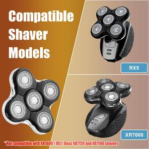 Paquete de 3 cabezales de repuesto para afeitadoras eléctricas rotatorias, con doble y triple cuchilla, compatibles con afeitadoras alemanas, para afeitado facial, lavables - Product Image 3
