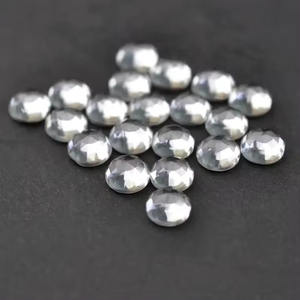 Cuarzo Rosa Natural de 8mm, Corte Redondo, Cabujón, Piedras Preciosas Sueltas, Cuarzo Blanco Liso, Piedra Semipreciosa a Precio Accesible - Product Image 2