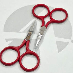 Tijeras de Bordado, Tijeras para Coser, Tijeras para Hilos, Acero Inoxidable, Cuchillas Afiladas con Tapa de Seguridad, Mango Rojo, 2.5 Pulgadas, Todos los Colores - Product Image 1