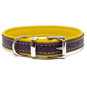 Premium genuine leather small dog collar <b>padded</b> leather Luxury Simple Design Small Large Dogs Durable Breathable Eco-Friendly - Product Image 1