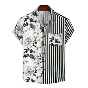 Chemise Hawaïenne Homme en Tissu Polyester Lisse Infroissable, Chemise Hawaïenne Homme en Viscose de Luxe Style Resort - Product Image 1