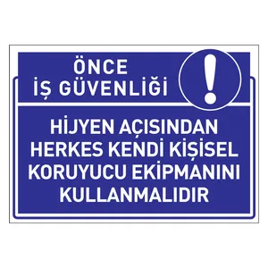 Hygiene First Personal Protective Equipment Sign for Home Decoration PVC <b>Vinyl</b> Sticker - Product Image 1