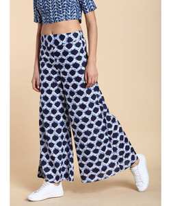 Pantalon Palazzo en rayonne fait main pour femmes et filles Pantalon large taille haute à séchage rapide avec logo et décor de poche Taille unique XL - Product Image 4