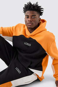 Conjunto Deportivo de 2 Piezas Unisex con Logotipo Personalizado del Fabricante OEM, Transpirable, 100% Algodón, Sudadera con Capucha y Pantalones Deportivos, Ropa Urbana de Contraste para Invierno - Product Image 2