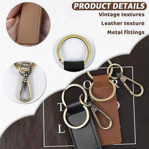 ป้ายกุญแจหนังหรูหราพวงกุญแจหนังเย็บด้วยมือแบบเรียบง่ายแต่ซับซ้อนถูกสร้างขึ้นโดยช่างฝีมือ - Product Image 3