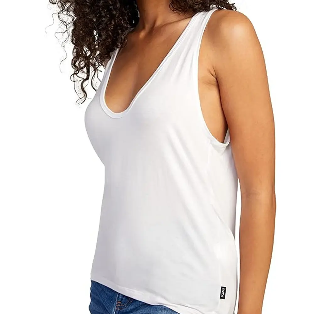 Custom printing plain blank ladies tank tops women 100% cotton sports workout gym tank top for