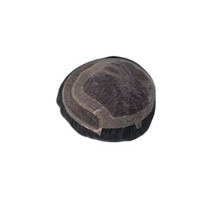 Peluca de Cabello Humano con Frente de Encaje para Hombre, Cabello Remy Indio, Cabello Taz de Bangladesh, Onda Profunda, Trama Única, 50% Gris - Product Image 6