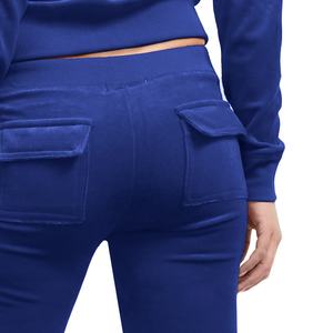 Ensemble deux pièces en velours pour femmes Jogger Hooded Zipper Tracksuits Jogging Sweatpants Hoodie Set Women Velvet Tracksuit - Product Image 5