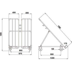 Exhibidor Doble Galvanizado para Frutas y Verduras, para Mostrar Vegetales y Frutas - Product Image 2