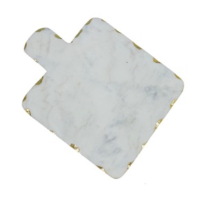Planche à découper en marbre de luxe |   Planche à découper et à servir pour plan de travail de cuisine I Planche à découper en marbre blanc I Planche en marbre pour la préparation des aliments - Product Image 2