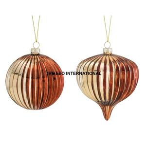 Boules de Noël en aluminium de forme ronde, finition brillante, style flocon de neige, très vendues, boules de Noël de la plus haute qualité - Product Image 3