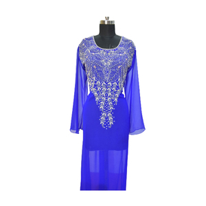 Nouvelle collection de robes caftan perlées vêtements islamiques robes caftan fantaisie brodées à la main pour mariage et fête - Product Image 5