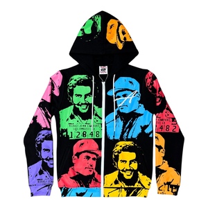 เสื้อฮู้ดเข้ารูปทรงสลิมฟิตผ้าฟลีซผ้าฝ้าย100% ฮิปฮอปผ้าฟลีซน้ำหนักเบาและยืดหยุ่นพิมพ์ลายสกรีนด้วยมือคุณภาพสูงจำกัดมาก - Product Image 5