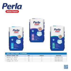 Pañales para Adultos PERLA, Paquete Económico Grande de 30 Piezas, Tela No Tejida, Superficie Seca, Anti-Fugas, Protección Contra Fugas, Hecho en Turquía - Product Image 4