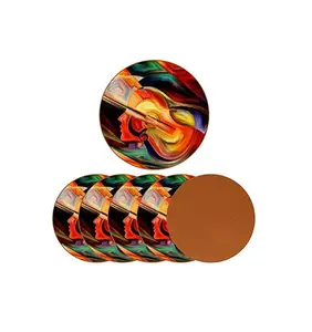 Attractive Design Round <b>Beer</b> Leather Coasters for Drinks Custom Leather coaster Home Office Gifts Handmade Top Selling - Product Image 1