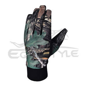 Gants de chasse en polaire camouflage Taille XL Camping en plein air avec manchette élastique Gants tactiques en polaire personnalisés Vente en gros - Product Image 1