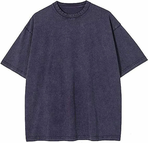 T-shirt Homme Oversize 100% Coton Couleur Unie Manches Courtes Col Rond Décontracté Maille Jersey Coupe Droite Longueur Standard Design Uni - Product Image 1