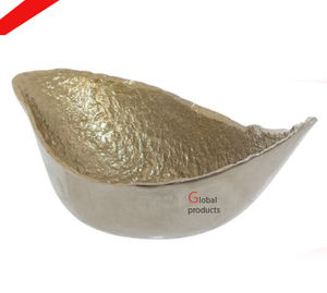 Bol de service de salade et de riz de nourriture fini argenté de conception classique pour le restaurant et le bar d'hôtel - Product Image 2