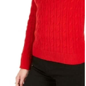 Maglione a Collo Alto con Lavorazione a Trecce da Donna Charter Club, Taglia XL, Traspirante, Design Slim alla Moda Coreana con Logo Frontale per Autunno/Inverno - Product Image 3