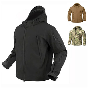 Men Hooded Camouflage Tactical Performance Waterproof Softshell <b>Jacket</b> <b>Fleece</b> <b>Lined</b> Ski Snow Winter Windbreaker - Product Image 6