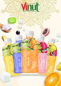 น้ำลิ้นจี่ผสมวุ้นมะพร้าว 320 มล. 10.8 ออนซ์ น้ำผลไม้โคโจ โคโจ 12 ขวดต่อกล่อง รับผลิตแบบ OEM ODM แบรนด์ส่วนตัว มีตัวอย่างให้ทดลองฟรี - Product Image 6