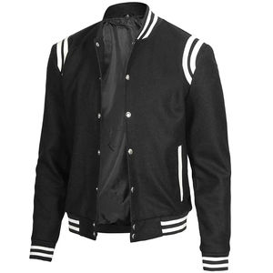 Chaqueta de Béisbol Varsity Vintage para Hombre, Estilo Letterman, con Mangas de Cuero, Personalizable con Logotipo - Product Image 1
