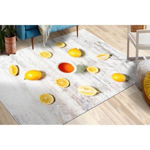 Lemon Pattern <b>Chenille</b> <b>Rug</b>: Modern Kitchen Door Mat - Product Image 5