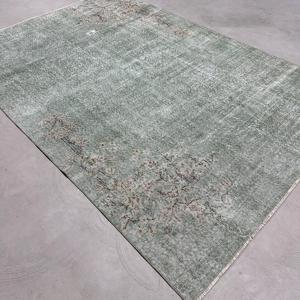 Tapis vintage 6,3 x 9,3 pieds, tapis, tapis à bordure verte en laine - Product Image 3