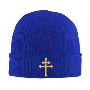 Gorro de punto Lorraine Cross Anjou Gold Freemasonry Hip Hop Melon, 100% algodón, transpirable, impermeable, unisex, talla adulta - Product Image 6
