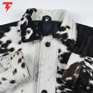 Cowboy <b>Leather</b> <b>Jacket</b> With Fringe's <b>Men</b> <b>Genuine</b> Cowhide <b>Leather</b> Front Pockets <b>Genuine</b> Zipper's Closing Inside Quilted - Product Image 4