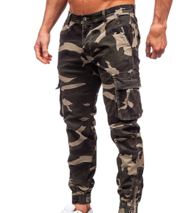 Pantalones cargo holgados OEM personalizados al por mayor para hombre, pantalones cargo cómodos de pierna ancha de estilo callejero con patrón de camuflaje - Product Image 5
