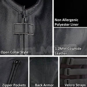 Chaleco transpirable personalizado para motocicleta, de cuero, de alta calidad, venta al por mayor - Product Image 6