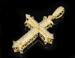 Nouveau pendentif Hip Hop en argent sterling 925 avec pendentif croix en diamant Moissanite VVS Clarity Cadeau parfait pour tout le monde - Product Image 3