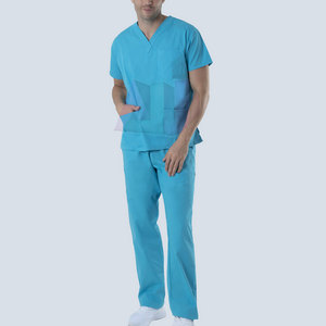 Conjunto de Uniforme Médico de Algodón para Uso Diario, Tela Elástica Suave, Transpirable, Textura Suave, Ecológico y Ligero para Hospital - Product Image 1