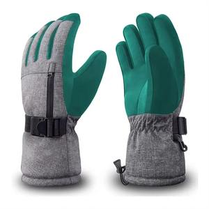 Guantes de esquí de invierno Impermeables Resistentes a la nieve Cuero con aislamiento térmico Thinsulate Pantalla táctil Compatible Diseño táctico - Product Image 3