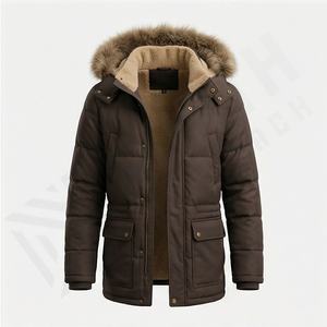 Parkas d'hiver pour hommes personnalisables, nouvelle mode, manteaux en duvet chauds et élégants, prix de gros, thermiques, résistants, rembourrés - Product Image 1