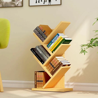 Vente chaude-Bibliothèque d'arbre en bois, bibliothèque d'arbre sur pied dans le salon/la maison/le bureau, étagère de rangement en bois