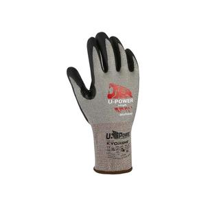 Gants de travail anti-coupure U-POWER haute visibilité gris/noir 12 paires - Product Image 1