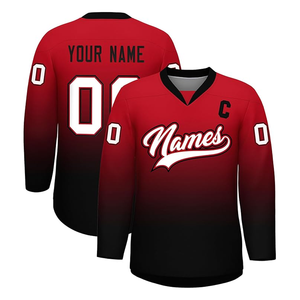 Uniformes de hockey hechos en poliéster Nombre del equipo transpirable de alta calidad Nuevo diseño Camisetas de hockey personalizadas - Product Image 1